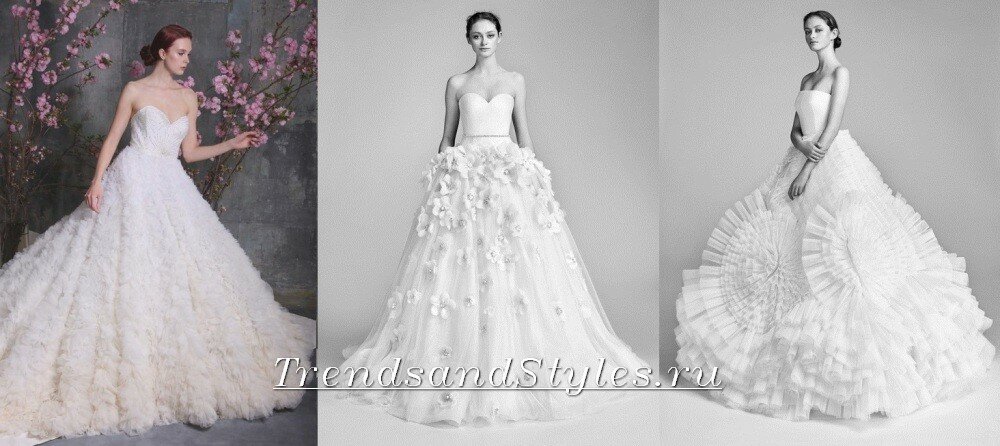 свадебная мода 2018 тенденции фото платья пышные